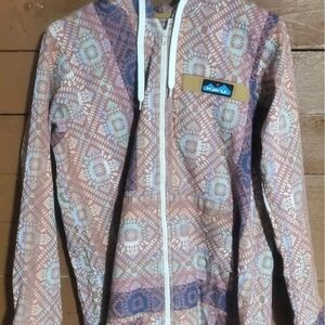 KAVU Patterned Zip-Up Hoodie